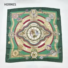 新品未使用】HERMES カレ90 レ・クレ シルク100％スカーフ ルージュ