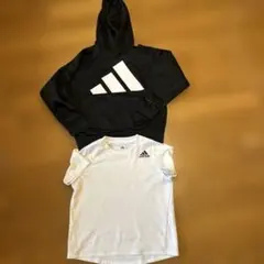 adidas フード付きスウェットとTシャツセット