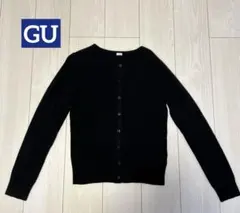 GU 【Mサイズ】カーディガン ブラック ボタン