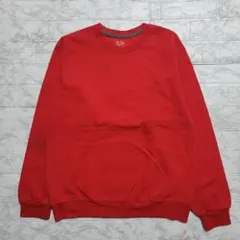 FRUIT OF THE LOOM 古着 スウェット 無地 レッド M