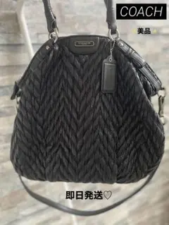 本日限定価格♡COACH♡ 型番：F1376 ショルダーハンドバッグ黒✨美品✨