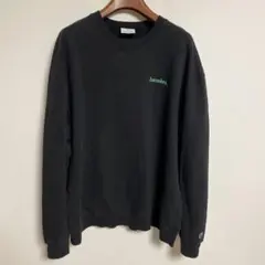 Champion ブラック スウェットトレーナー homies,刺繍 2XL