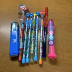ロケットえんぴつ、消しゴム他