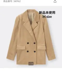 【新品タグ付き】GUコーデュロイダブルブレストジャケットOSC+EC