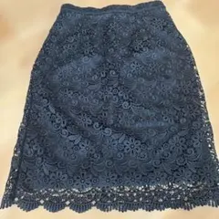 UNIQLO レーススカート　フォーマル　黒　M