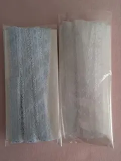 水色 ＆白色のレースリボン