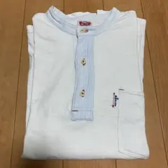 Blue Blue ヘンリーネックシャツ ポケット付き長袖　Mサイズ　HRMのサムネイル