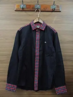 Vivienne Westwood MAN オーブ刺繍ロゴ チェック 長袖シャツのサムネイル