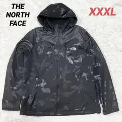 ノースフェイス マウンテンパーカー 黒 迷彩 カモフラ ジャケット　XXXL
