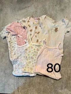 アプレレクール フタフタ 西松屋 女の子 ロンパース 7枚セット