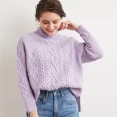 ユナイテッドアローズ ハミルトンラムズウール アランハイネックプルオーバーニット