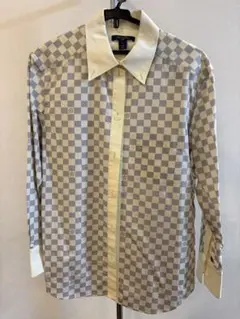 良品】LOUIS VUITTON ダミエ 長袖シャツ 36 - メルカリ