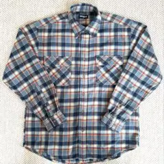 90s OLD UNIQLO オールドユニクロ　チェック柄 ネルシャツ 紺タグ
