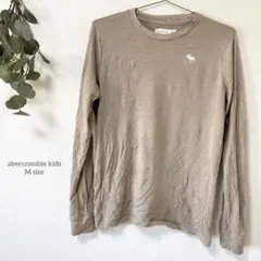 abercrombie kids【M相当】ベージュ 長袖Tシャツ オシャレ