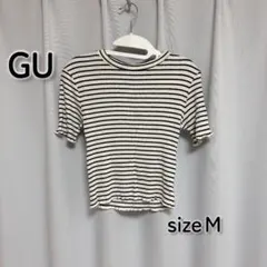 GU ボーダー 半袖カットソー Mサイズのサムネイル