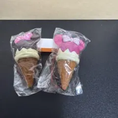 【ディズニー】ミニー アイスクリーム ストラップ2個セット