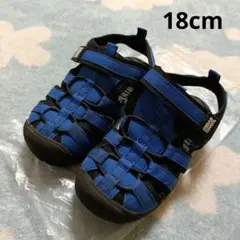 【895】サンダル キッズ 18cm 男の子 ブルー CEDAR CREST