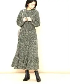 美品⭐︎ADAM ET ROPÉ アダムエロペ 小花柄 ロングワンピースFREE