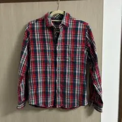 nano universe チェック柄ネルシャツ S