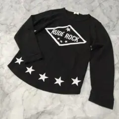 RUDE ROCK ブラック 長袖 カットソー ロンT