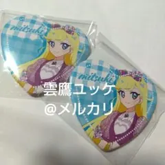 magnetガチャ ひみつのアイプリ ハート缶バッジ 2点