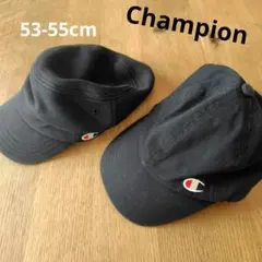 Champion　男の子　53-55cm　　キャップ　ワークキャップ　黒　セット