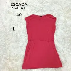 ☆エスカーダ　ESCADA SPORT ワンピース ノースリーブ　L ピンクのサムネイル