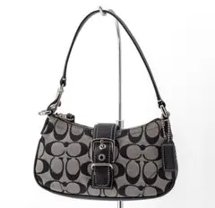 Z981【未使用級】COACH／コーチ　ソーホー　ハンドバッグ　シグネチャー　黒