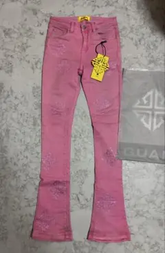 【即日発送】GUAPI ピンク フレアデニム サイズ28
