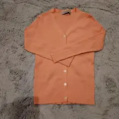 WORK TRIP OUTFITS オレンジ Vネック カーディガン