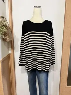 Ｈ＆Ｍ◆XL◆ボーダーニット◆カジュアル◆大きいサイズ