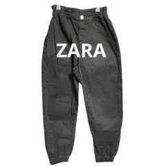 ZARA ジョガーパンツ 黒 EUR36 ブラック カーゴ風 テーパード M相当のサムネイル