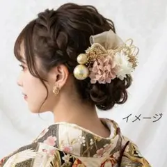 髪飾り【6318】ドライフラワー　結婚式　成人式　卒業式　七五三　前撮　振袖　袴