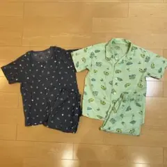 西松屋　半袖半ズボン前開きパジャマ上下　130センチ　2セット