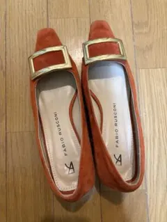 FABIO RUSCONI オレンジ ハイヒールパンプス 37