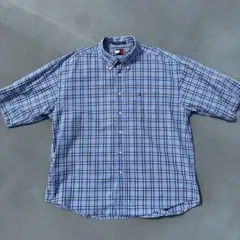 【極上サイズ】90s TOMMY HILFIGER チェックシャツ BDシャツ