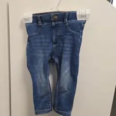 H&M デニムブルー スリムフィットパンツ 74