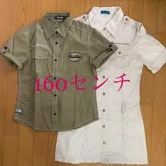 【美品】160センチ　女の子　半袖シャツ＆シャツワンピース