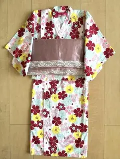 Bee des Bee 浴衣セパレート2wayドレス 花柄 レース帯付きのサムネイル