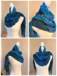 ストール ボリューム エレガント ブルー グラデーション フォーマル エレガンス