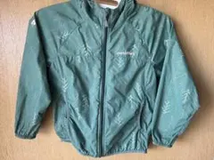mont-bell キッズジャケット 120 緑色 植物模様