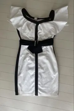 dazzy store フリルネック タイトドレス