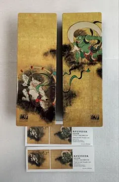 風神雷神図屏風 尾形光琳 空き缶　＋　しおり 2枚セット