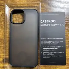 ［CASEKOO] iPhone15 ケース スタンド付 ブラック シンプル