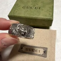 【お値下げ】GUCCIキャットヘッド アラベスクリングAg925 シルバー22号 GUCCI グッチ キャットヘッド アラベスクリングAg925 シルバー22号