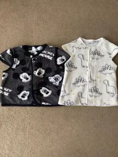 ミッキーマウス＆恐竜柄カーディガン2枚セット　80cm