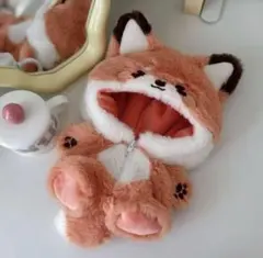 訳あり品 ぬい服 20cm きつね 狐 オレンジ ぬいぐるみのサムネイル