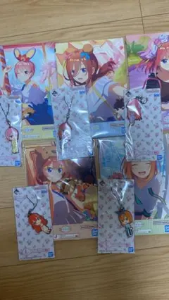 五等分の花嫁　一番くじ　描きおろしイラストボード　ラバーストラップ