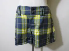 (1086)バーバリー ブルーレーベル チェック柄 ショートパンツ ウール