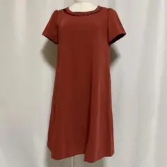 PROPORTION Aライン ワンピース 赤 半袖 サイズ2